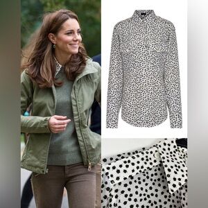 NWT Joseph 'Rainer' Bud Print Blouse - ASO Kate Middleton Royal - Size 36